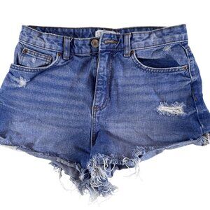 Primark Womens Ripped Distressed High Waisted Shorts Size 6